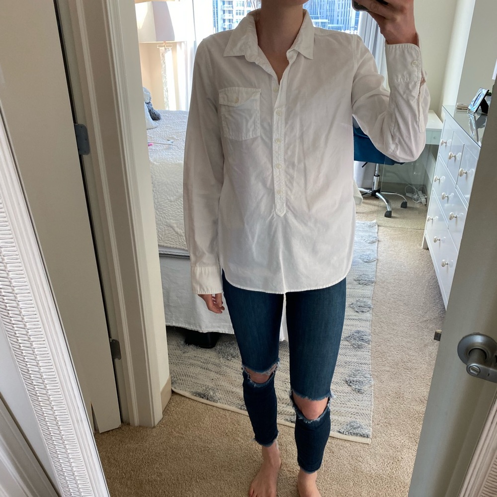 Jcrew White Button Down Size Small Women’s - image 8